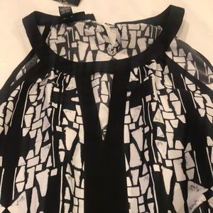 Alfani Black and Cream Aztec Geo Dress Size 8